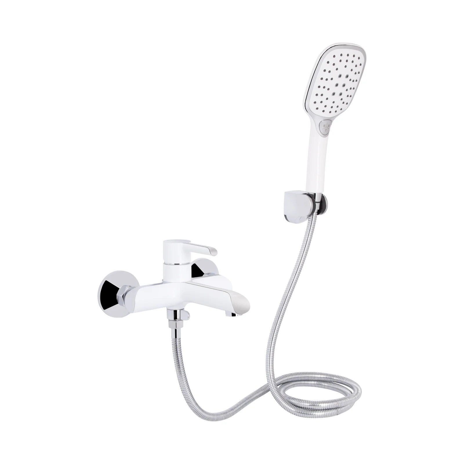 Смеситель для ванны Qtap Grand 006 Хром / Белый