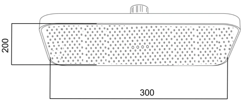Лійка для верхнього душу Q-Tap Hlavova 300x200 Black