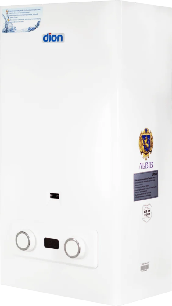 Газова колонка DION JSD 11 LCD біло-чорна (преміум)