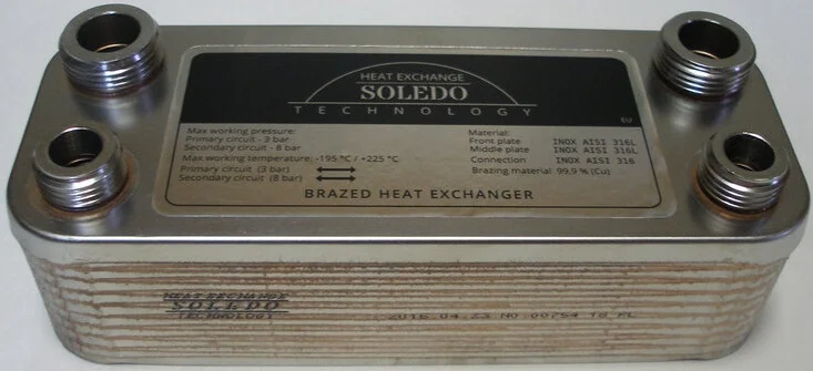 15004403 Теплообмінник вторинний на газовий котел Hermann Thesi (18 пластин)