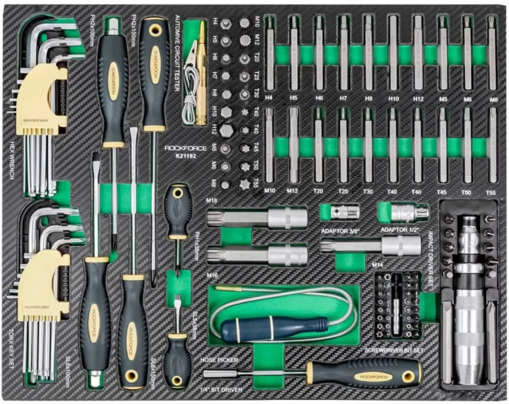 Набір інструментів 119 предметів у ложементі Rockforce (RF-K21192)