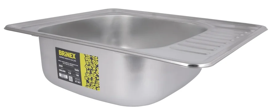 Кухонна мийка Brinex 5848 (Satin) 0,8 мм