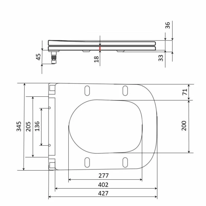 Сидіння для унітаза Qtap Tern QT99HY2322MB Чорний (Slim Duroplast, Quick Release) - фото 2