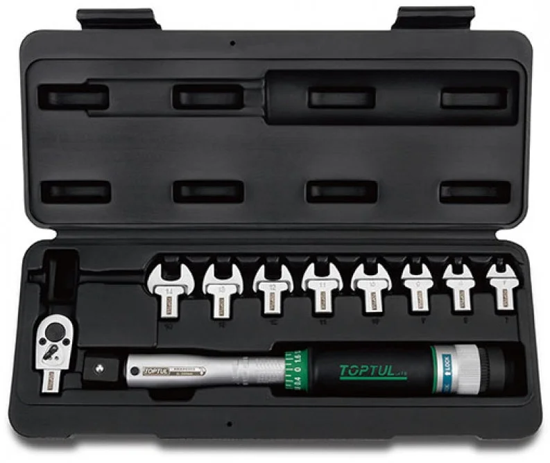 Ключ динамометричний Toptul 9х12 мм 6-30Нм + 9ед. (GAAI1001)
