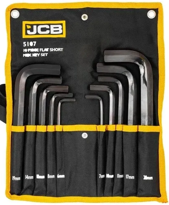 Набір Г-подіб. ключів HEX 10 од. (6-22 мм) в чохлі JCB Tools (JCB-5107)