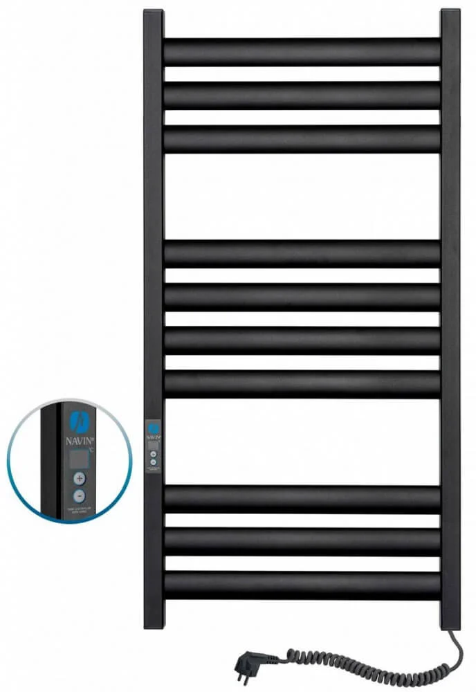Рушникосушарка електричний Navin Ellipse 500 х 1000 Digital чорний муар
