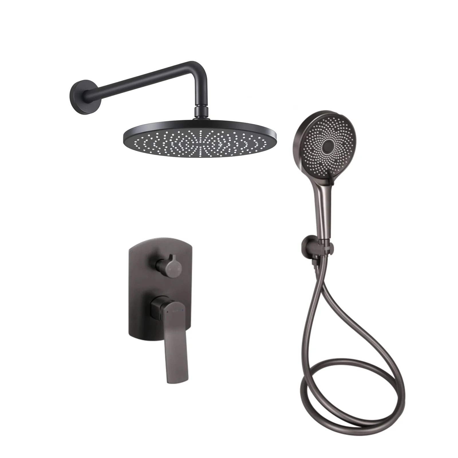 Душевая система Qtap Slavonice QTSLA113GMB45899 Gunmetal Black PVD