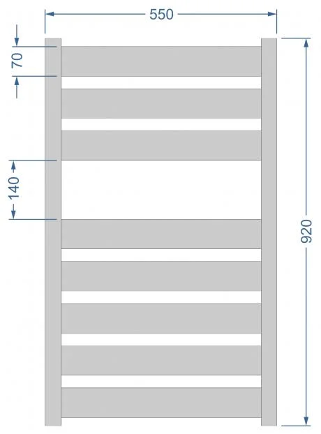 Рушникосушка Polywarm Paris WP 8/55 (чорний)