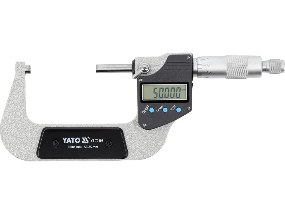 Мікрометр 50-75 мм з цифровим дисплеєм Yato YT-72308
