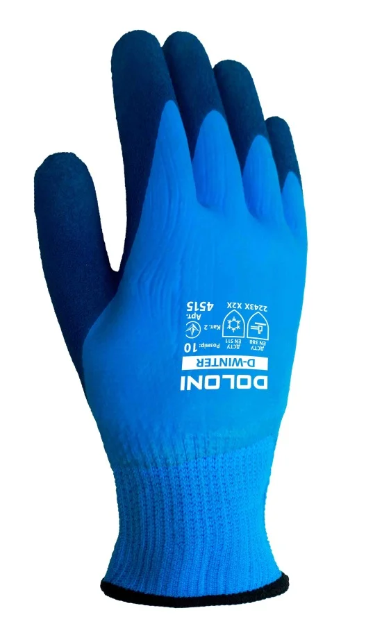 Рукавички Doloni D-WINTER 4515 утеплені повний латекс Р10