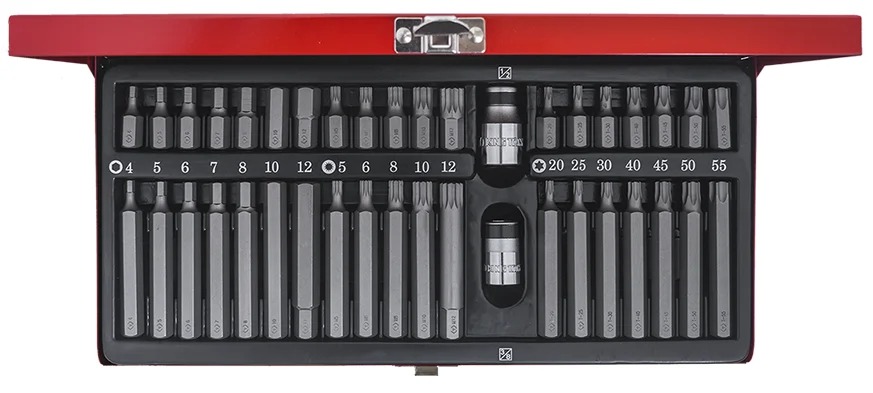 Набір біт 10 мм TORX, SPLINE, HEX 40 од. King Tony (1040CQ)