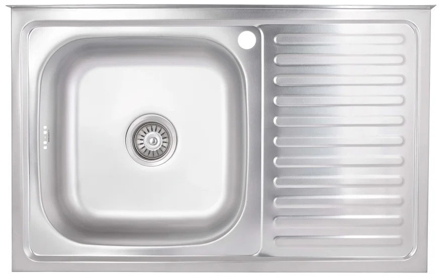 Кухонна мийка Brinex 5080-L (satin) 0,6 мм