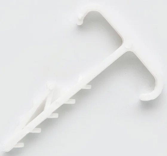 Дюбель-ялинка подвійна для пласких дротів 12x5 біла Apro (100 шт) (FT-2125)