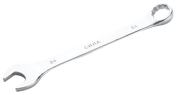 Ключ ріжково-накидний полірований 24 мм Сила (201074)