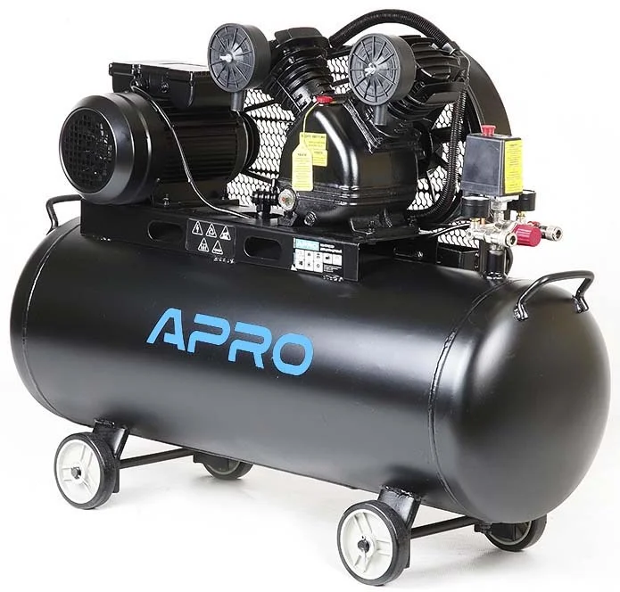 Компресор двоциліндровий пасовий Apro 2.2кВт 402л/хв 100л (850182)
