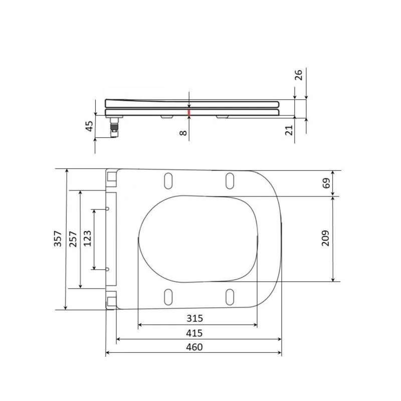 Сидіння для унітаза Qtap Crow 640 QTSC179W48700 (Slim, Duroplast, Soft-close, Quick Release) - фото 2