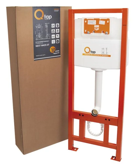 Інсталяція для унітазу Qtap Nest ST 4 в 1 (Клавіша змиву 150x220x13 мм, Satin, квадратна) - фото 8