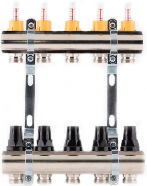 Колектор латунний SD Forte з витратоміром 1"х12 SF001W12