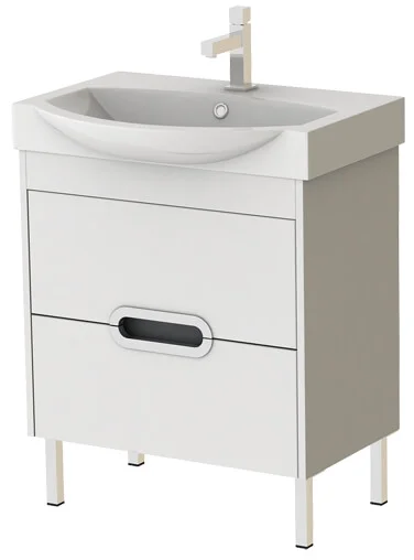 Тумба Ювента Monza Mn-65 з умивальником Plazma 65 Білий