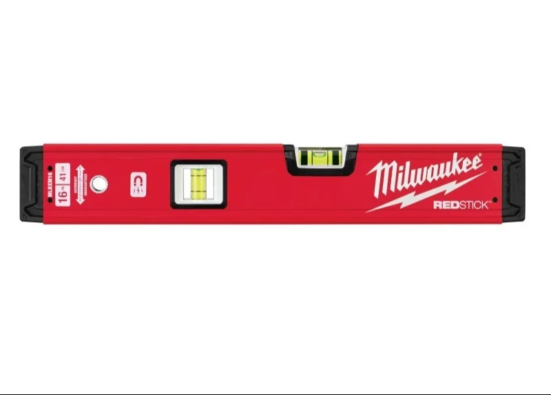 Рівень алюмінієвий посилений з магнітами 2 капсули Redstick Backbone 40 см Milwaukee (4932459061)