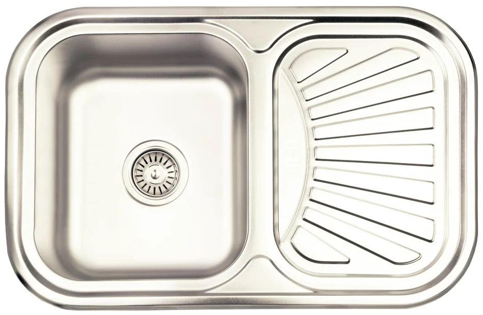 Кухонна мийка Lidz 7549 Satin 0,8 мм