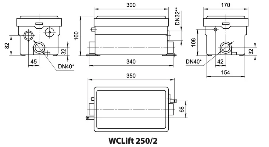 Канализационная установка NPO WCLIFT 250/2 - фото 4