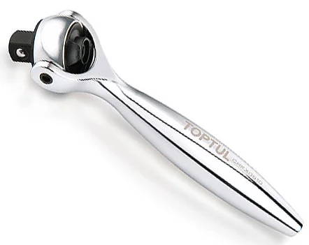Тріскачка 1/4" 90 зубців 95 мм з шарніром (180°) Toptul (CHKX0810)