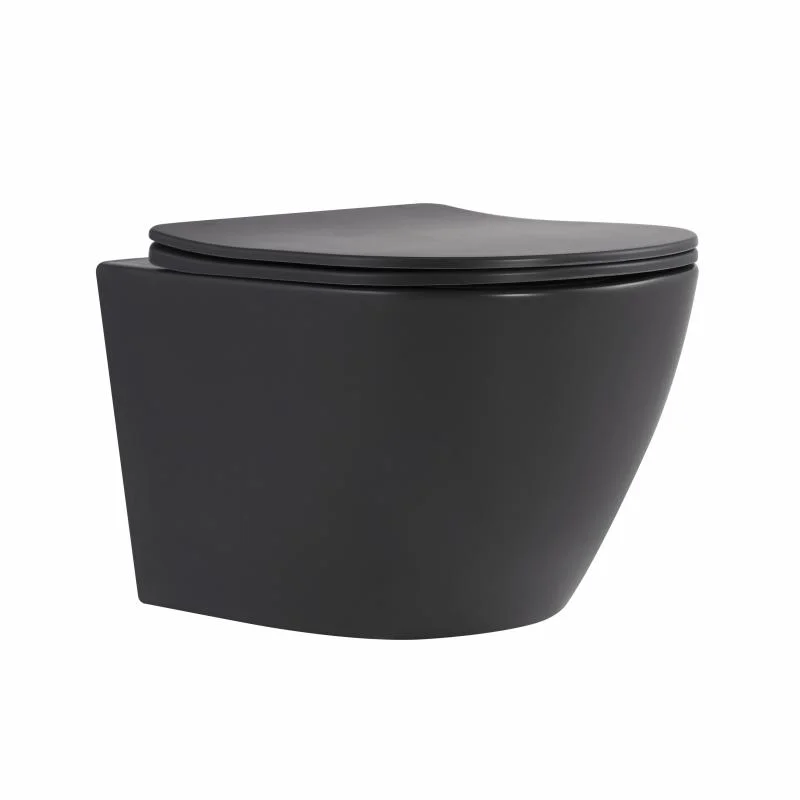 Унітаз підвісний Qtap Robin Ultra Quiet QTROB26AN48995 Антрацит (Slim, Duroplast, Soft-close, Quick Release)