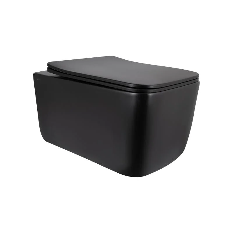 Унітаз підвісний Qtap Gemini Ultra Quiet QTGEM28BLM50505 Чорний (Slim, Duroplast, Soft-close, Quick Release)