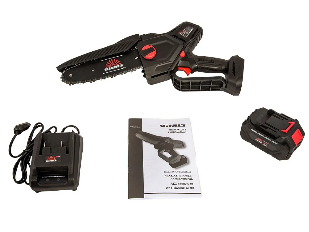 Акумуляторна ланцюгова пила Vitals Pro AKZ 1820ak BL Kit - фото 10
