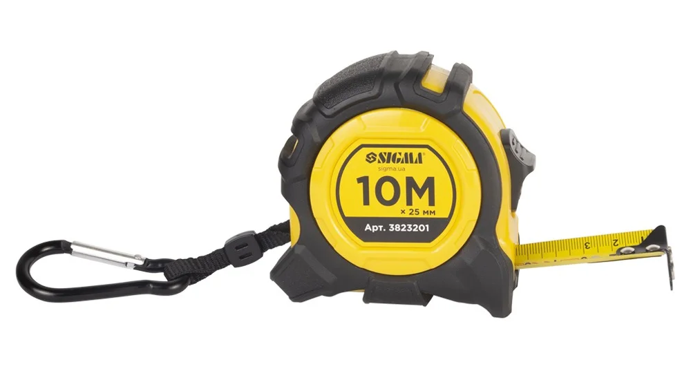 Рулетка магнітна Sigma Advanced 10м×25мм (3823201)
