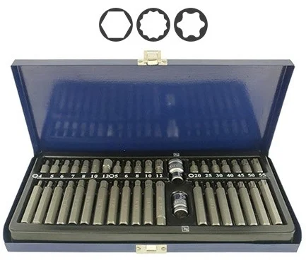Набір біт 10мм HEX, TORX, SPLINE 40од. Стандарт (SDBS0040)