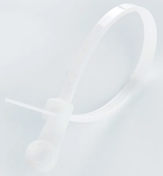 Стяжка нейлонова кабельна з кріпленням 4x150 біла (100 шт) Apro (CTRM-W4150)