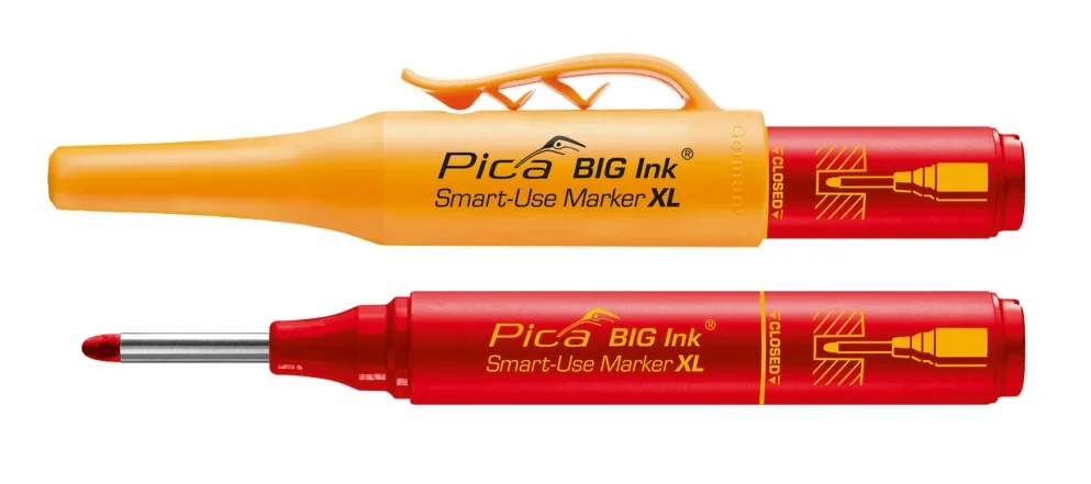 Маркер фірмовий з довгим носиком Pica BIG Ink Smart-Use Marker XL Червоний (170/40)