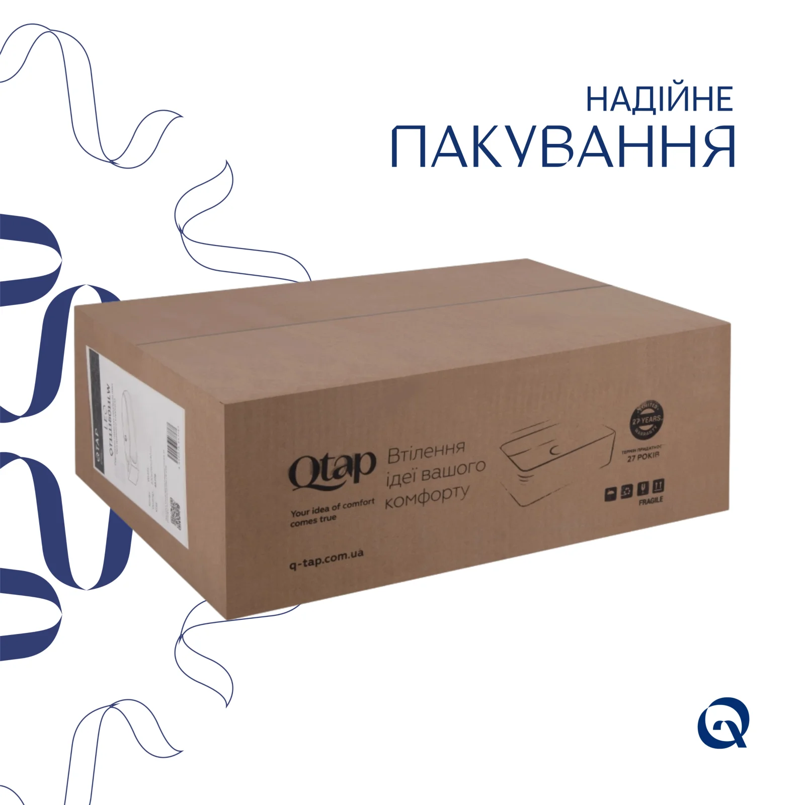 Раковина Qtap Leo L 430x285x160 Белый - фото 6