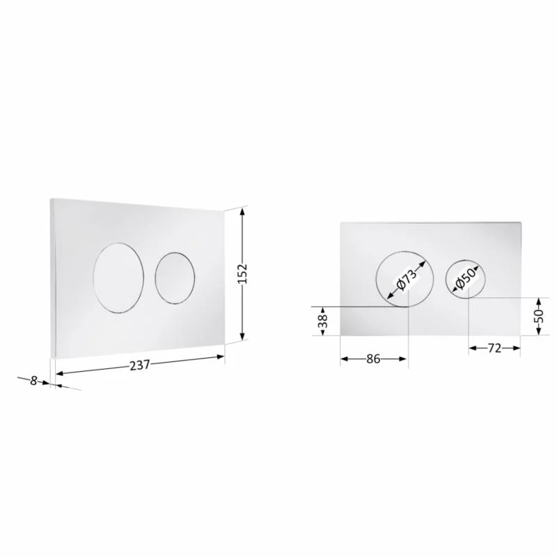 Панель змиву Qtap Standard QTSTD164CRM49469 Хром - фото 2