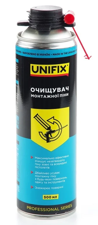 Очищувач монтажної піни 500мл Unifix (951250)
