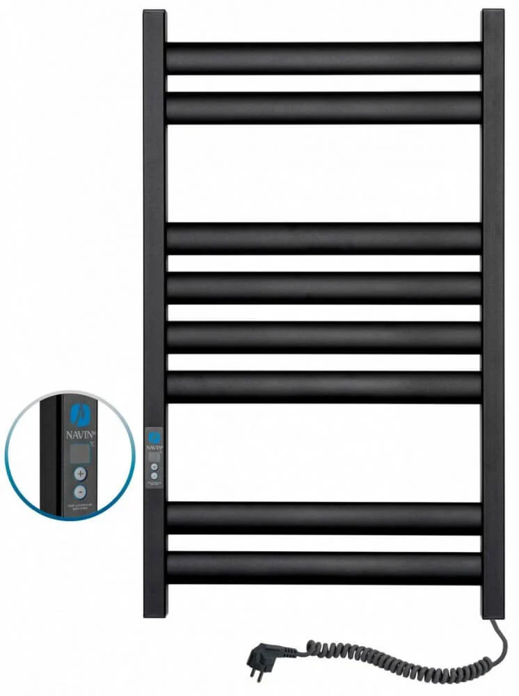 Рушникосушка електрична Navin Ellipse 500 х 800 Digital чорний муар
