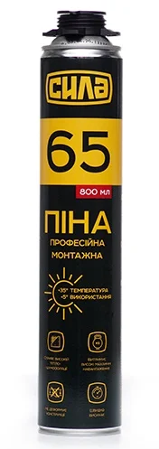 Піна монтажна професійна літня 65л 800мл Сила (699505)