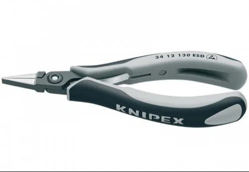 Прецизійні плоскогубці захватні для електроніки антистатичні Knipex L=135 мм (34 12 130 ESD)