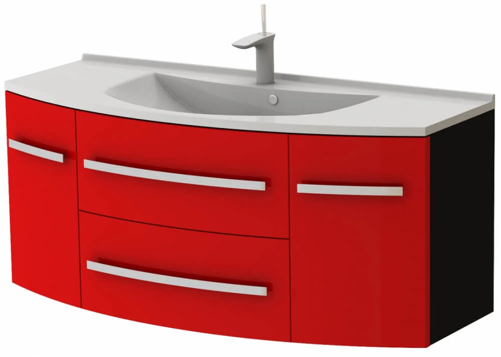 Тумба Botticelli Vanessa Vn-120 з умивальником Vanessa-1200 Червоний