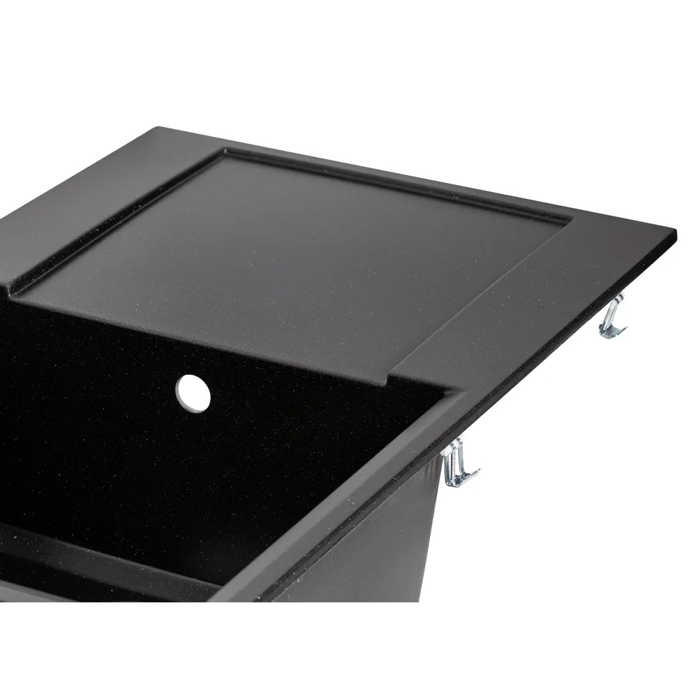 Кухонная мойка Lidz (BLM-14) 790x495/230 Черный металлик - фото 5