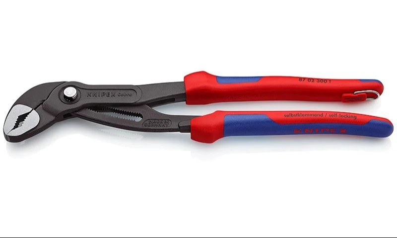 Кліщі розвідні сантехнічні Cobra зі страхувальним кріпленням 2 3/4" Knipex (0-70мм) L=300мм (87 02 300 T)