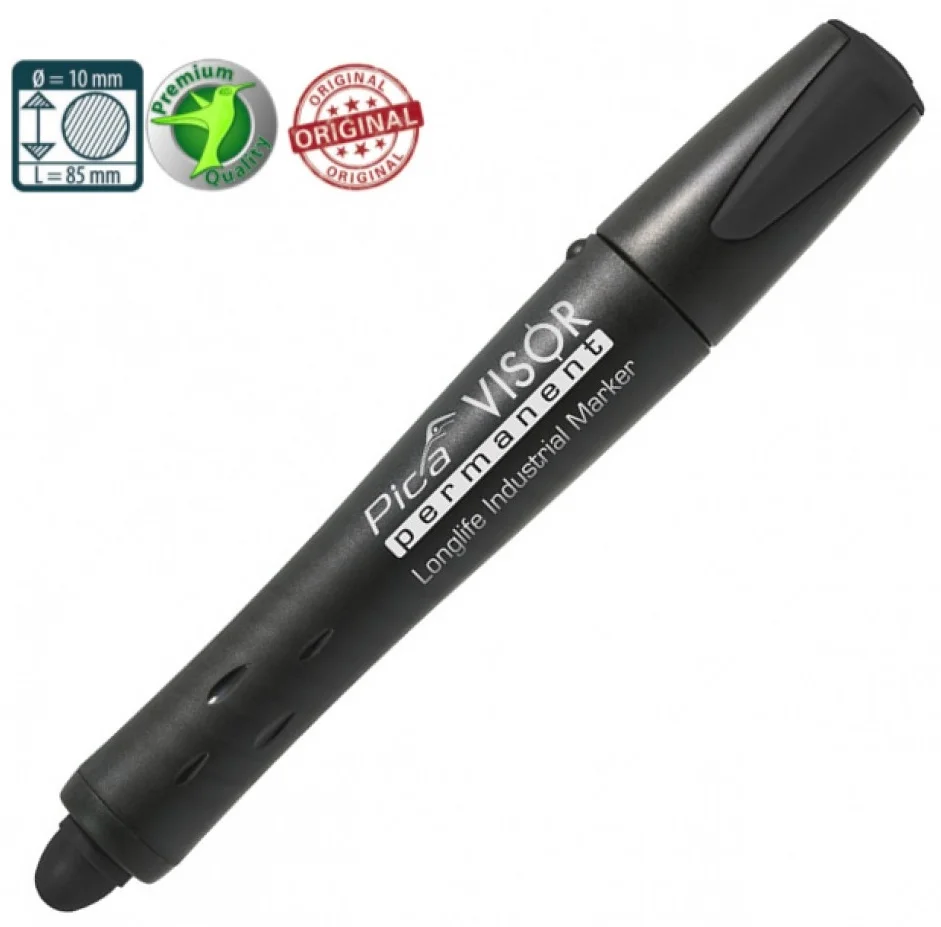 Сухий промисловий маркер перманентний Pica VISOR Чорний (990/46)