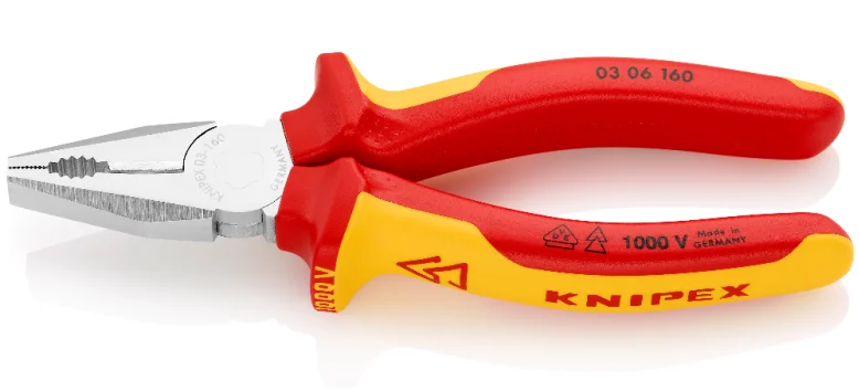 Пасатижі комбіновані VDE Knipex L=160 мм (03 06 160)