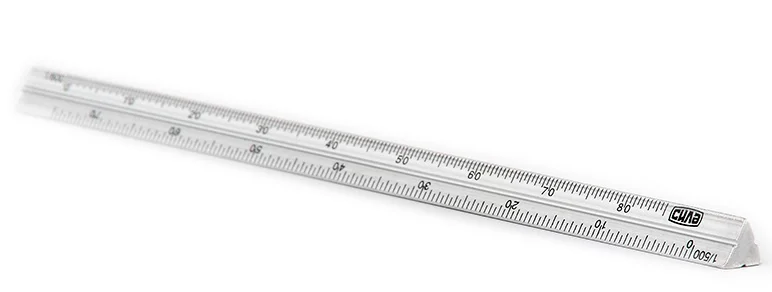 Лінійка масштабна алюмінієва 9х150 мм Сила (500837)