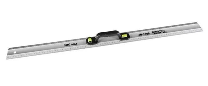 Рівень-лінійка алюмінієва MasterTool 80 см з ручкою
