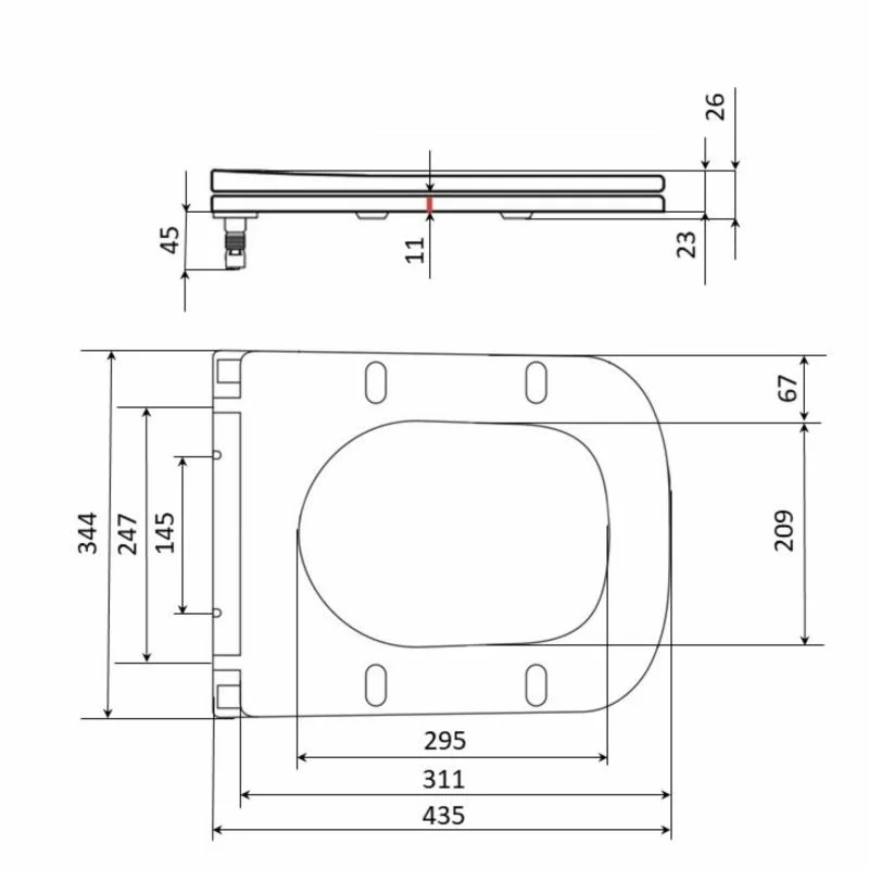 Сидіння для унітаза Qtap Stenava QT99SC8303W (Slim Duroplast, Quick Release) - фото 2