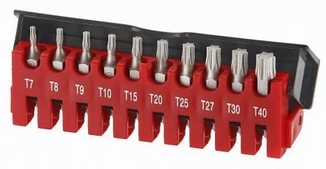 Набір біт 1/4" L25мм TORX T7-T40 10 од. Force (21012)