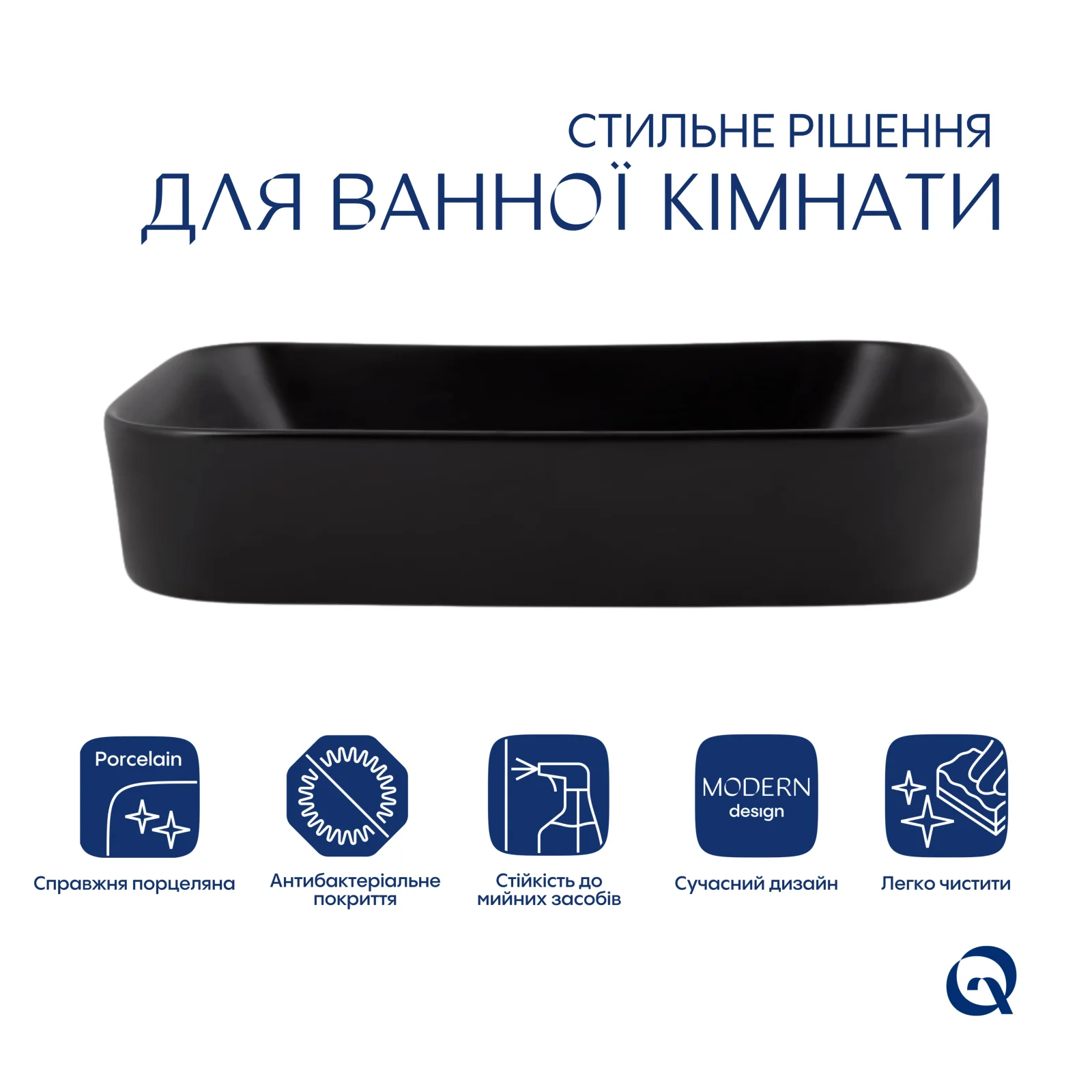 Раковина-чаша Qtap Scorpio 550х390х120 Черный - фото 3